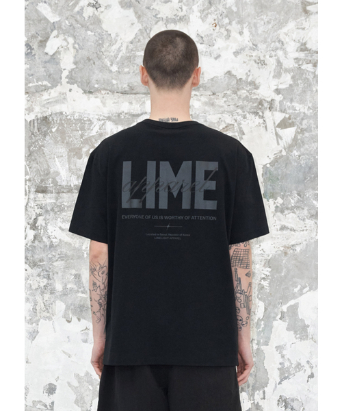 LIMELIGHT APPAREL(ライムライトアパレル)の「アパレルライムロゴTシャツ(ブラック/グレー)(Tシャツ/カットソー・メンズ・その他・SMALL/MEDIUM/LARGE/X-LARGE)」の1枚目の写真