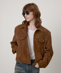 LMOOD（エルムード）の「ベルクカウスエードトラッカージャケットキャメルブラウン（ライダースジャケット）」