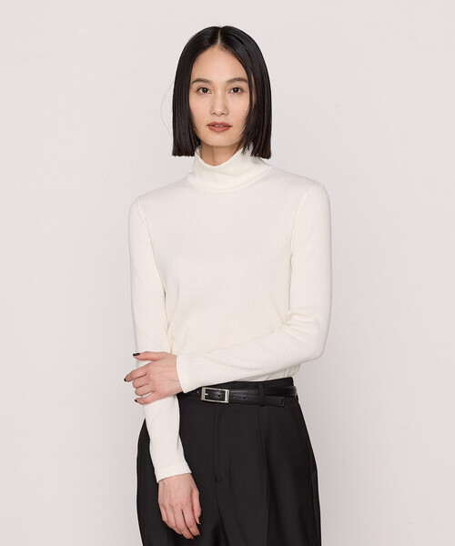 COMME CA(コムサ)の「〔 TALLサイズ 〕 ラグウォームリブニット ハイネックプルオーバー(Tシャツ/カットソー・レディース・ライトグレー/ブルー/グレー/オフホワイト/ブラック・15号/13号)」の7枚目の写真