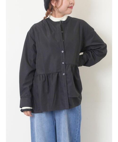 SM2（エスエムツー）の「切替ギャザーブラウス（シャツ/ブラウス・レディース・サックスブルー/ブラック/オフホワイト・F）」の2枚目の写真