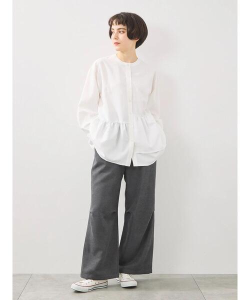 SM2（エスエムツー）の「切替ギャザーブラウス（シャツ/ブラウス・レディース・サックスブルー/ブラック/オフホワイト・F）」の5枚目の写真