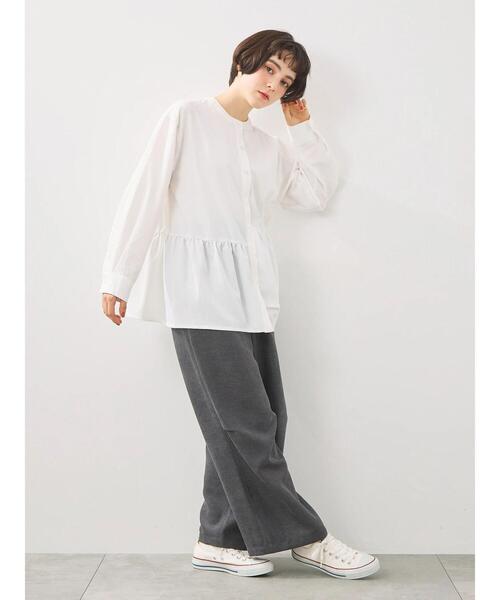 SM2（エスエムツー）の「切替ギャザーブラウス（シャツ/ブラウス・レディース・サックスブルー/ブラック/オフホワイト・F）」の6枚目の写真