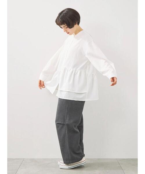 SM2（エスエムツー）の「切替ギャザーブラウス（シャツ/ブラウス・レディース・サックスブルー/ブラック/オフホワイト・F）」の7枚目の写真