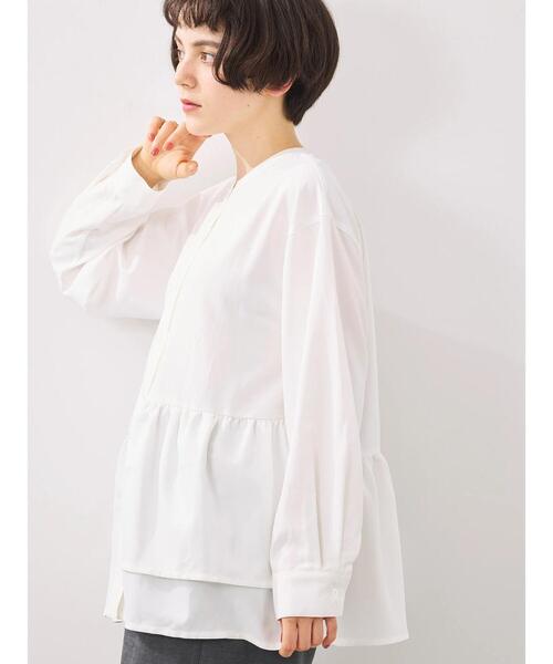 SM2（エスエムツー）の「切替ギャザーブラウス（シャツ/ブラウス・レディース・サックスブルー/ブラック/オフホワイト・F）」の11枚目の写真