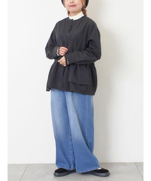 SM2（エスエムツー）の「切替ギャザーブラウス（シャツ/ブラウス・レディース・サックスブルー/ブラック/オフホワイト・F）」の16枚目の写真