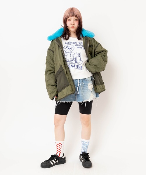 RNA(アールエヌエー)の「M2591 トンプキン宇宙トレーナー(Tシャツ/カットソー・レディース・ライム/ホワイト/ネイビー・MEDIUM)」の12枚目の写真