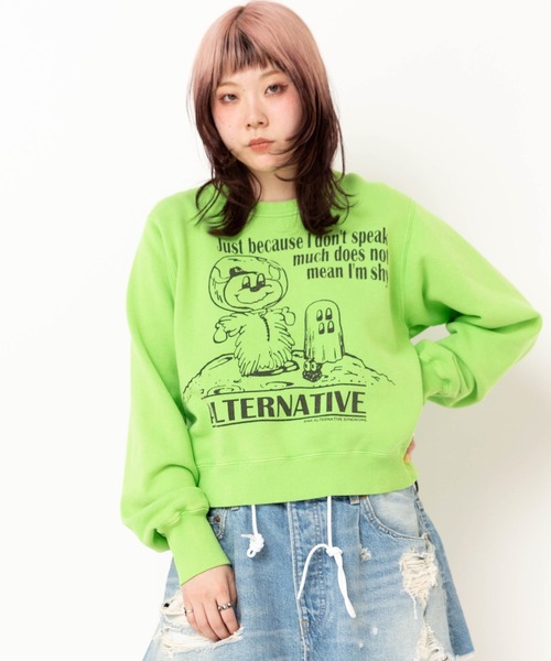 RNA(アールエヌエー)の「M2591 トンプキン宇宙トレーナー(Tシャツ/カットソー・レディース・ライム/ホワイト/ネイビー・MEDIUM)」の7枚目の写真