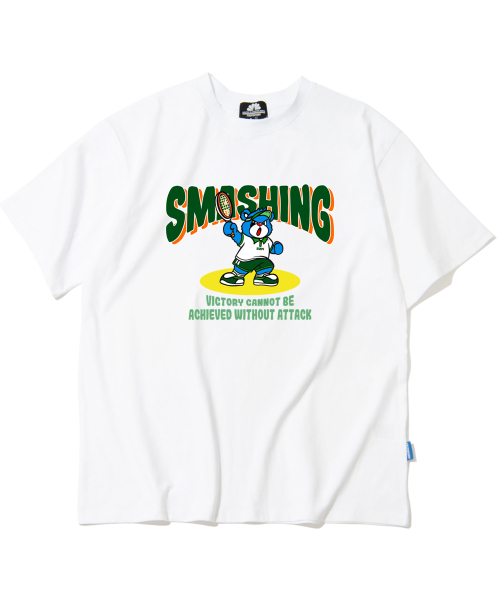 TRIPSHION(トリップション)の「スマッシングベア グラフィックTシャツ - ホワイト(Tシャツ/カットソー・メンズ・その他・LARGE/MEDIUM/X-LARGE)」の1枚目の写真