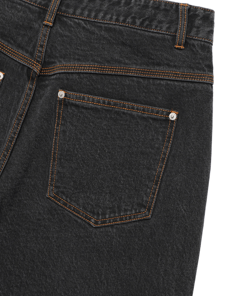 Cavish(カビシ)の「PATCHWORK DENIM PANTS BLACK(CV2EFUD112A)(デニムパンツ・レディース・ブラック・LARGE/MEDIUM/SMALL)」の9枚目の写真