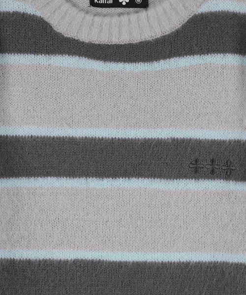 kaifai(カイファイ)の「クシストライプニット (グレー) K25ZB169(ニット/セーター・レディース・その他・MEDIUM/LARGE)」の4枚目の写真