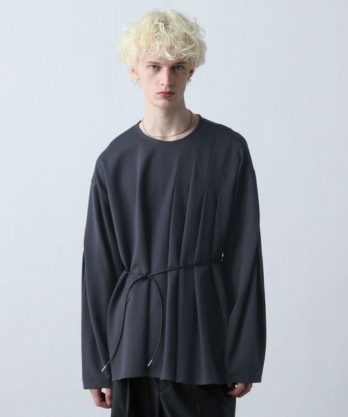 HARE（ハレ）の「YOSEハカマプルオーバー(HARE)（スウェット・メンズ・ブラック/グレー・FREE）」の3枚目の写真