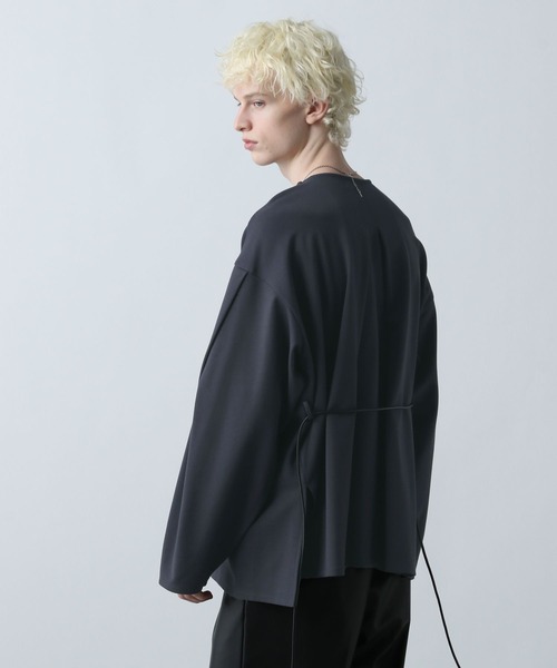 HARE（ハレ）の「YOSEハカマプルオーバー(HARE)（スウェット・メンズ・ブラック/グレー・FREE）」の6枚目の写真