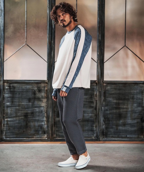 ANGENEHM(アンゲネーム)の「mp14454-Light yarn color scheme waffle knit pants ニットパンツ(AG03-050ace)(その他パンツ・メンズ・チャコールグレー×ブラック/ベージュ系その他/ホワイト×ブラック・L/M/S)」の16枚目の写真