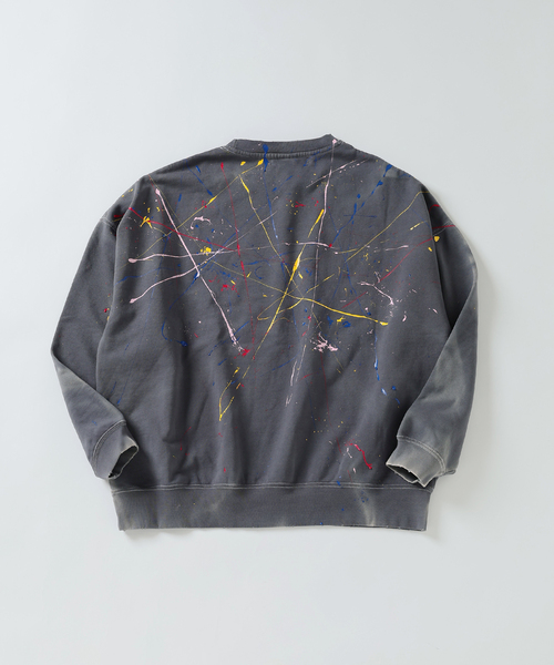 JOURNAL STANDARD（ジャーナルスタンダード）の「ドロッピング ペイント クルーネック スウェット（スウェット・メンズ・ピンク/ブラック系その他・LARGE/MEDIUM）」の3枚目の写真