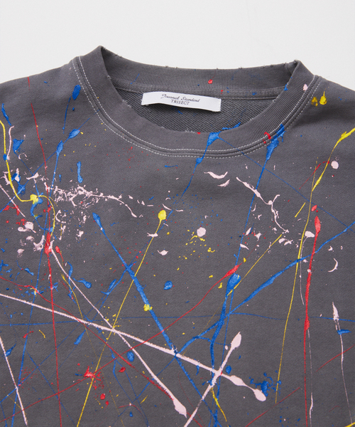 JOURNAL STANDARD（ジャーナルスタンダード）の「ドロッピング ペイント クルーネック スウェット（スウェット・メンズ・ピンク/ブラック系その他・LARGE/MEDIUM）」の4枚目の写真