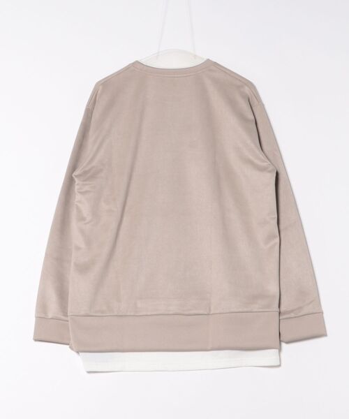 NO NEED(ノーニード)の「フェイクスエードレイヤード(Tシャツ/カットソー・メンズ・ブルー/グリーン/ライトグレー/マスタード/チャコール・LL/L/M/S)」の6枚目の写真