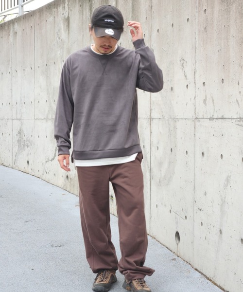 NO NEED(ノーニード)の「フェイクスエードレイヤード(Tシャツ/カットソー・メンズ・ブルー/グリーン/ライトグレー/マスタード/チャコール・LL/L/M/S)」の17枚目の写真