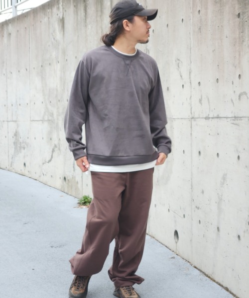 NO NEED(ノーニード)の「フェイクスエードレイヤード(Tシャツ/カットソー・メンズ・ブルー/グリーン/ライトグレー/マスタード/チャコール・LL/L/M/S)」の15枚目の写真