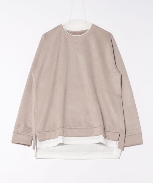 NO NEED(ノーニード)の「フェイクスエードレイヤード(Tシャツ/カットソー・メンズ・ブルー/グリーン/ライトグレー/マスタード/チャコール・LL/L/M/S)」の9枚目の写真