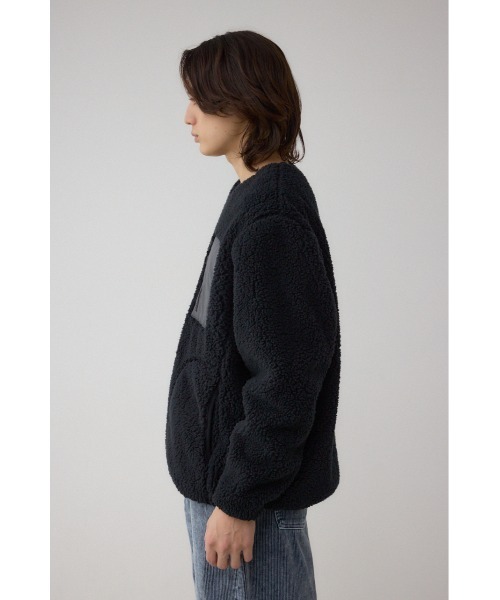 AZUL by moussy(アズールバイマウジー)の「シープボア防風トップス(スウェット・メンズ・カーキ/ブラック/チャコールグレー・LARGE/MEDIUM)」の18枚目の写真