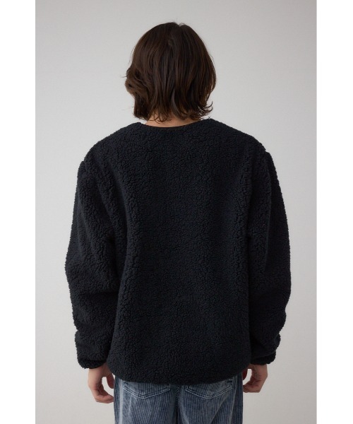 AZUL by moussy(アズールバイマウジー)の「シープボア防風トップス(スウェット・メンズ・カーキ/ブラック/チャコールグレー・LARGE/MEDIUM)」の19枚目の写真