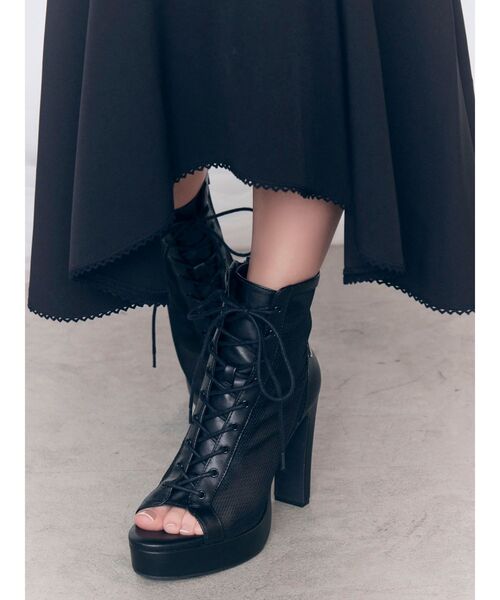 EATME（イートミー）の「レースアップシアーブーツサンダル（ブーツ・レディース・ベージュ/オフホワイト/ブラック・LARGE/MEDIUM/SMALL）」の11枚目の写真