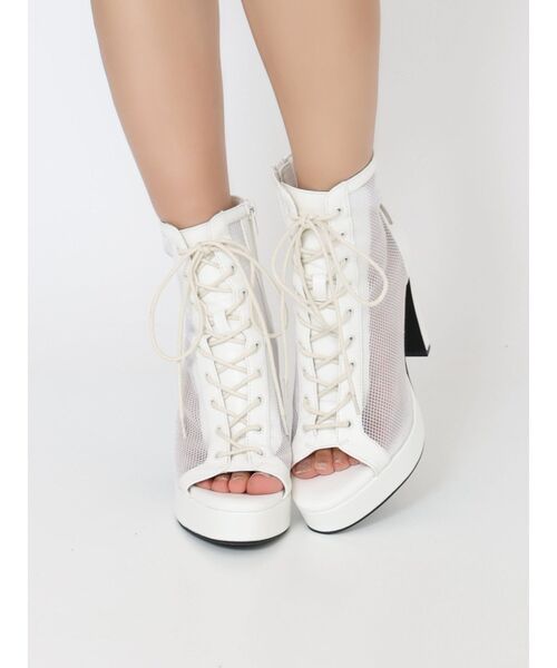 EATME（イートミー）の「レースアップシアーブーツサンダル（ブーツ・レディース・ベージュ/オフホワイト/ブラック・LARGE/MEDIUM/SMALL）」の19枚目の写真