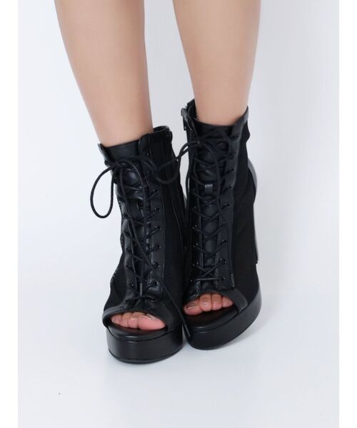 EATME（イートミー）の「レースアップシアーブーツサンダル（ブーツ・レディース・ベージュ/オフホワイト/ブラック・LARGE/MEDIUM/SMALL）」の22枚目の写真