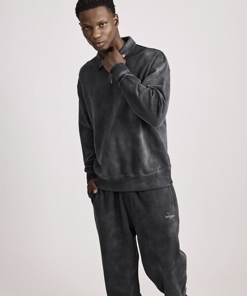 SATURDAYS NEW YORK CITY ハーフジップスウェット SATURDAYS NEW YORK CITY ハーフジップスウェット