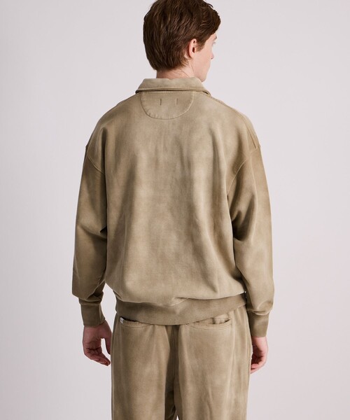 Saturdays NYC(サタデーズ ニューヨークシティ )の「Mott Relaxed Quarter Zip Surf Sweatshirt(スウェット・メンズ・ブルー/ベージュ/スミクロ・XL/M/L/S)」の7枚目の写真