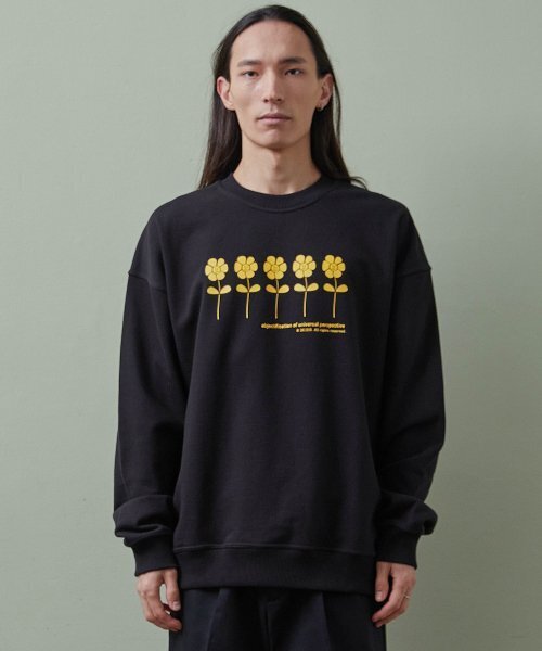 261EUI(261イーユーアイ)の「YELLOW COSMOS SWEATSHIRT BLACK(スウェット・メンズ・その他・2)」の1枚目の写真