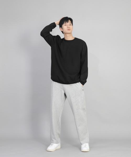 SAINTCREW(セントクルー)の「無地ワイドスウェットパンツ SWP-372 メランジグレー(スウェットパンツ・メンズ・その他・MEDIUM/LARGE/X-LARGE/XX-LARGE)」の8枚目の写真