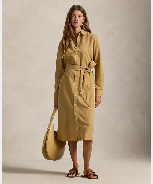 新品　LAUREN RALPH LAUREN ベージュシャツワンピース タグ付き 中古・古着通販】POLO RALPH LAUREN (ポロ・ラルフローレン) ウエスト