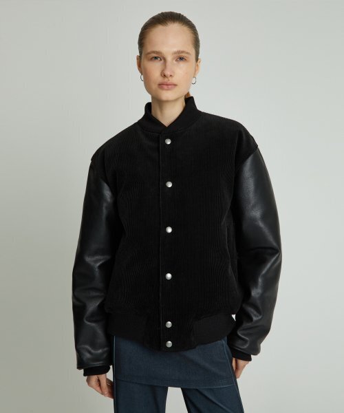 ANDROS(アンドロス)の「Corduroy Calf Leather Crop Down Jumper (Black)(ダウンジャケット/コート・メンズ・その他・LARGE/X-LARGE)」の2枚目の写真