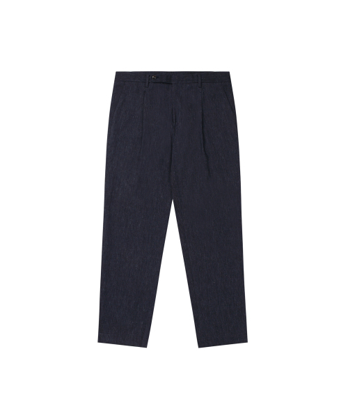 SOLEW(ソル)の「リネンワンタックパンツ_インディゴブルー(その他パンツ・メンズ・その他・LARGE/MEDIUM/SMALL/X-LARGE)」の1枚目の写真