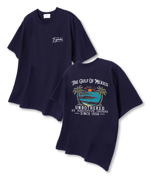 TI.GLAKE(ティーグレイク)の「アンボダルオーバーサイズ半袖Tシャツネイビー(Tシャツ/カットソー・レディース・その他・LARGE/X-LARGE/XX-LARGE)」の1枚目の写真