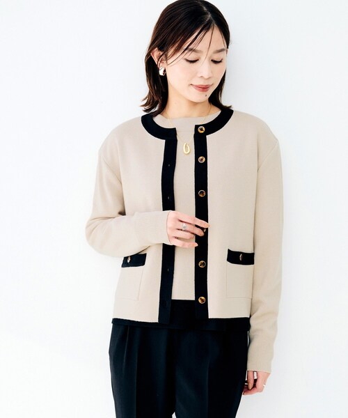 UNTITLED（アンタイトル）の「ミラノリブカーディガン（カーディガン/ボレロ・レディース・ホワイト系7/ベージュ系その他7/ブラック系4・02）」の9枚目の写真