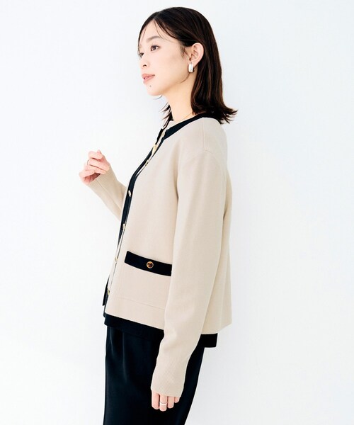 UNTITLED（アンタイトル）の「ミラノリブカーディガン（カーディガン/ボレロ・レディース・ホワイト系7/ベージュ系その他7/ブラック系4・02）」の10枚目の写真