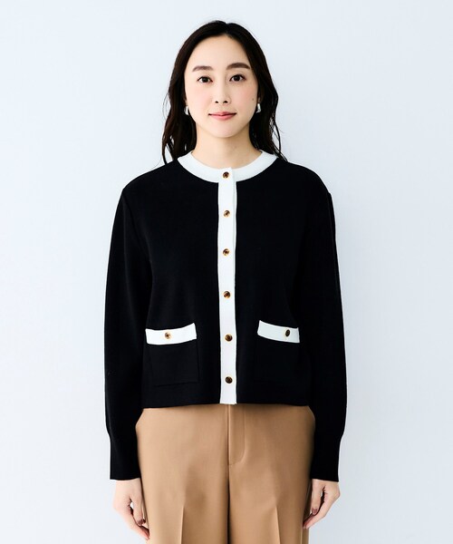 UNTITLED（アンタイトル）の「ミラノリブカーディガン（カーディガン/ボレロ・レディース・ホワイト系7/ベージュ系その他7/ブラック系4・02）」の17枚目の写真