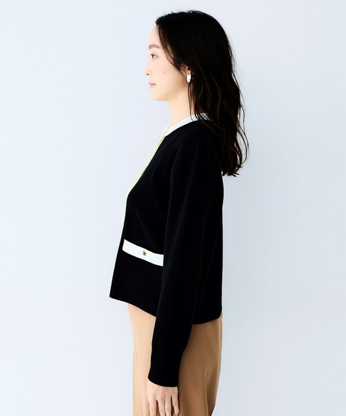 UNTITLED（アンタイトル）の「ミラノリブカーディガン（カーディガン/ボレロ・レディース・ホワイト系7/ベージュ系その他7/ブラック系4・02）」の18枚目の写真