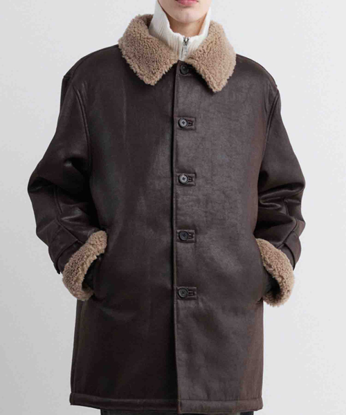 セール】カーデシアリングカーコート（ヴィンテージブラウン