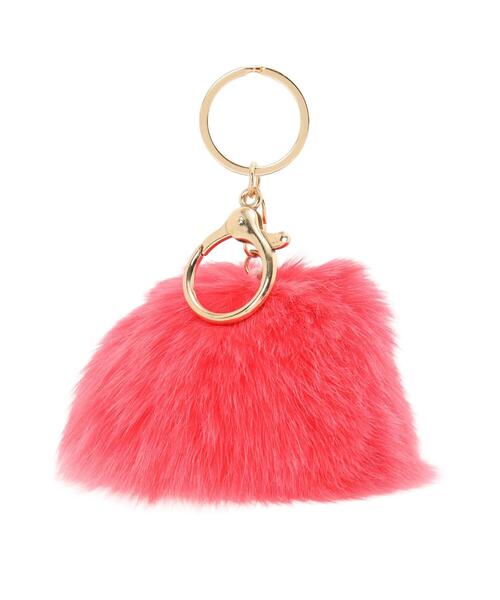 Te chichi（テチチ）の「カラフルファーチャーム（ネックレス・レディース・グレー/ブルー/ピンク・F）」の4枚目の写真