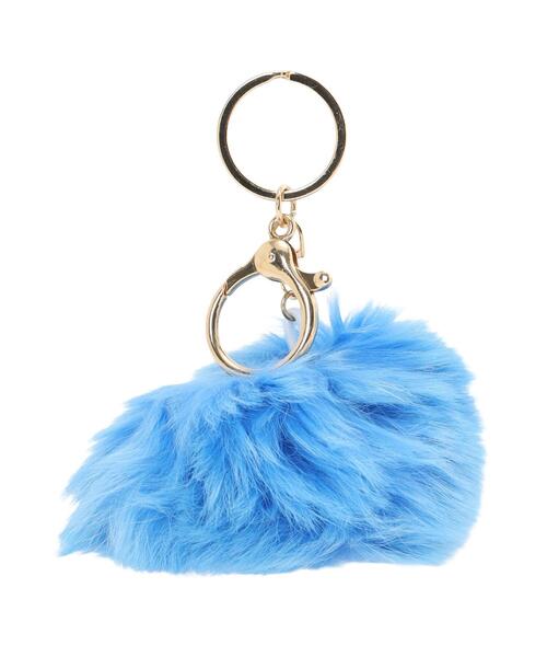 Te chichi（テチチ）の「カラフルファーチャーム（ネックレス・レディース・グレー/ブルー/ピンク・F）」の5枚目の写真