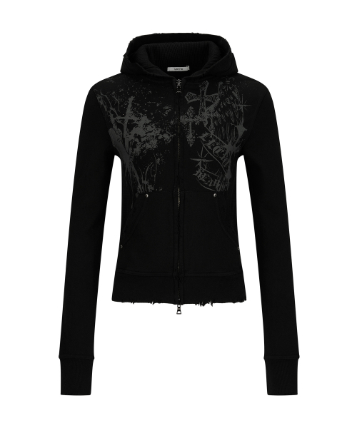 LECYTO（レシト）の「Celestial Paint Hoodie Zip-Up_[Black]（パーカー・メンズ・その他・FREE）」の8枚目の写真