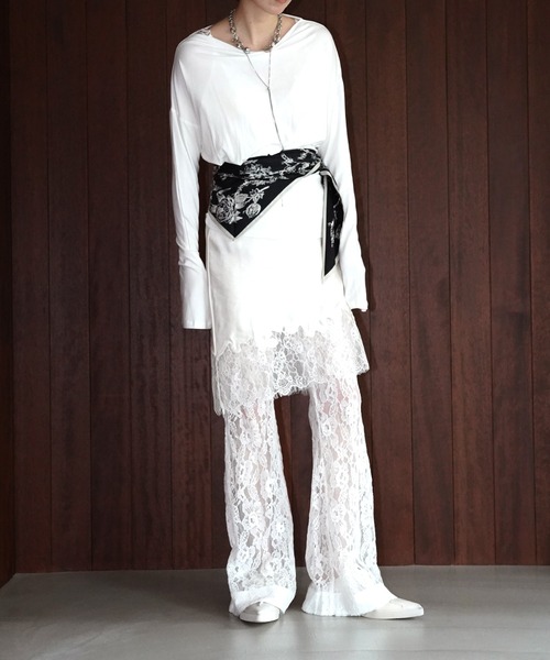 chuclla（チュクラ）の「フローラルレース フレアパンツ chw26s027（その他パンツ・レディース・ホワイト・L/S/M）」の3枚目の写真