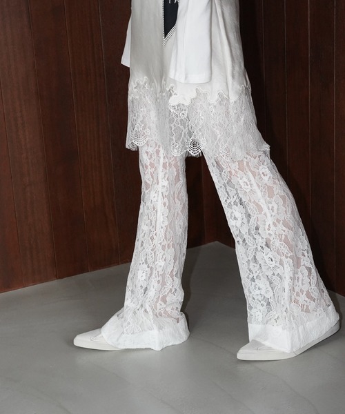 chuclla（チュクラ）の「フローラルレース フレアパンツ chw26s027（その他パンツ・レディース・ホワイト・L/S/M）」の6枚目の写真