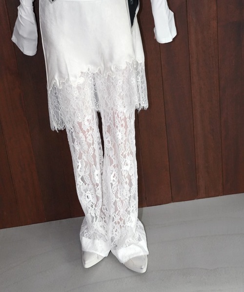chuclla（チュクラ）の「フローラルレース フレアパンツ chw26s027（その他パンツ・レディース・ホワイト・L/S/M）」の7枚目の写真