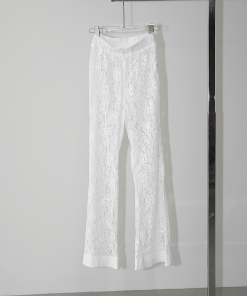 chuclla（チュクラ）の「フローラルレース フレアパンツ chw26s027（その他パンツ・レディース・ホワイト・L/S/M）」の10枚目の写真