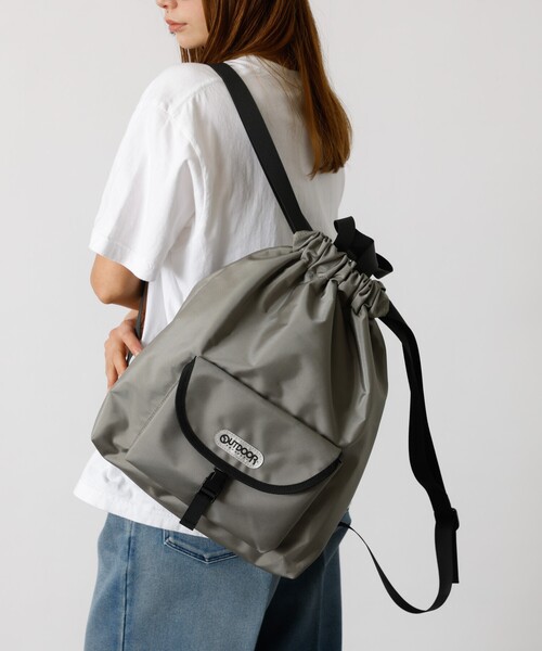 OUTDOOR PRODUCTS(アウトドアプロダクツ)の「【OUTDOOR PRODUCTS / アウトドアプロダクツ】Front Pocket Knapsack/ナップザック/ユニセックス【WEB限定】(バックパック/リュック・メンズ・ブラック/ドット/グレー/ブラウン・フリー)」の11枚目の写真