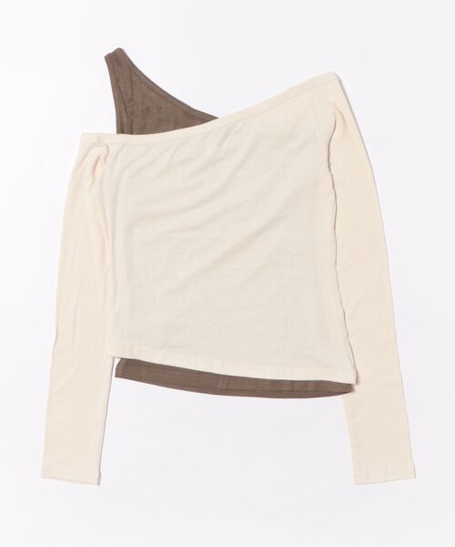 EIGHTHMONTH(エイスマンス)の「アシンメトリーレイヤードトップス EM26s008【EIGHTHMONTH】(Tシャツ/カットソー・レディース・アイボリー・M/S)」の15枚目の写真